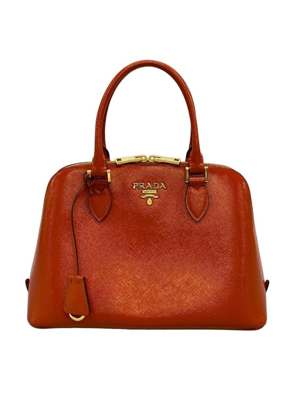 Prada Handbag Orange Leather